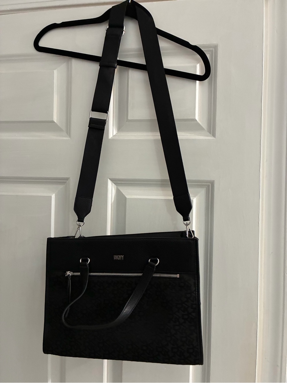 DKNY Black Satchel with Adjustable Crossbody Strap NWT